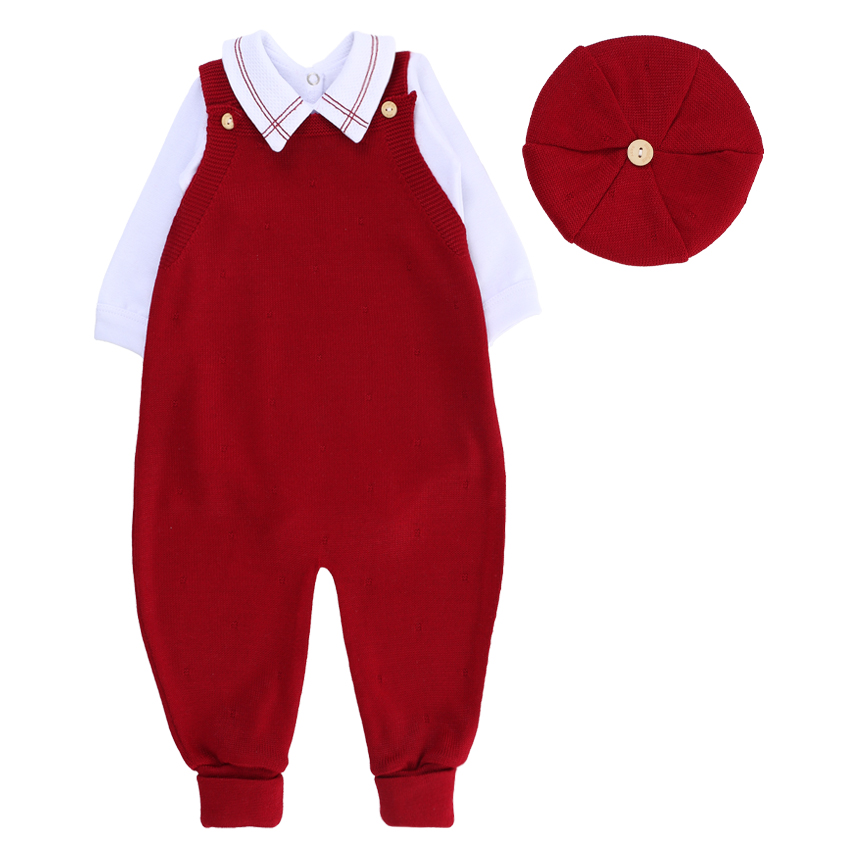 Kit Presente Sanches Menino Jardineira Com 2 Peças Kit Presente Sanches Menino Jardineira Com 2 Peças