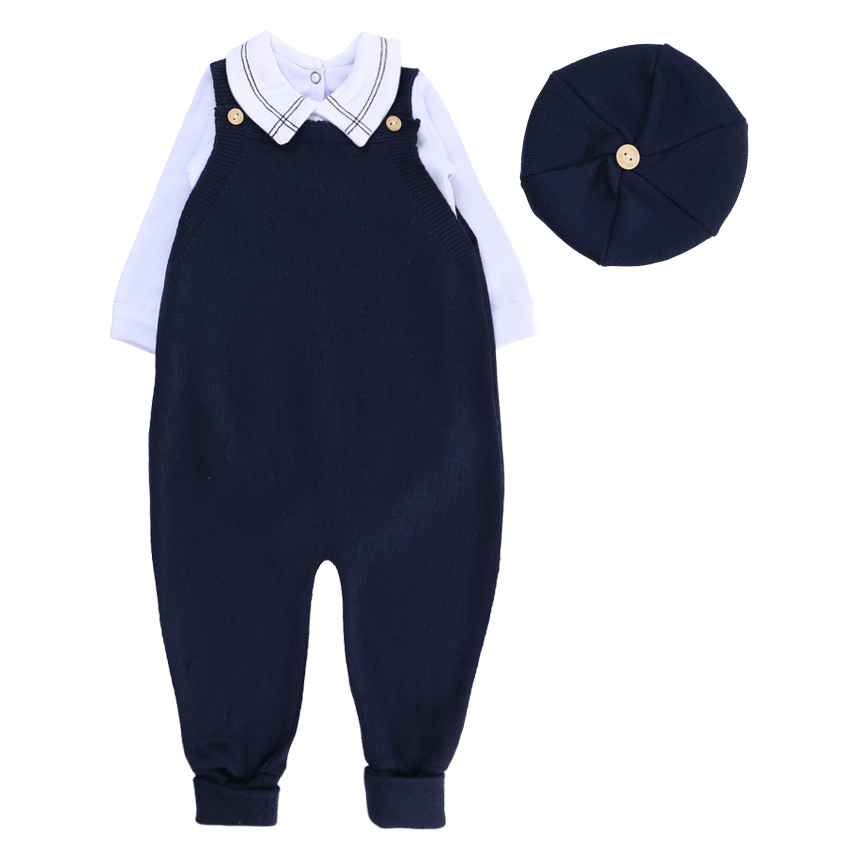 Kit Presente Sanches Menino Jardineira Com 2 Peças Kit Presente Sanches Menino Jardineira Com 2 Peças