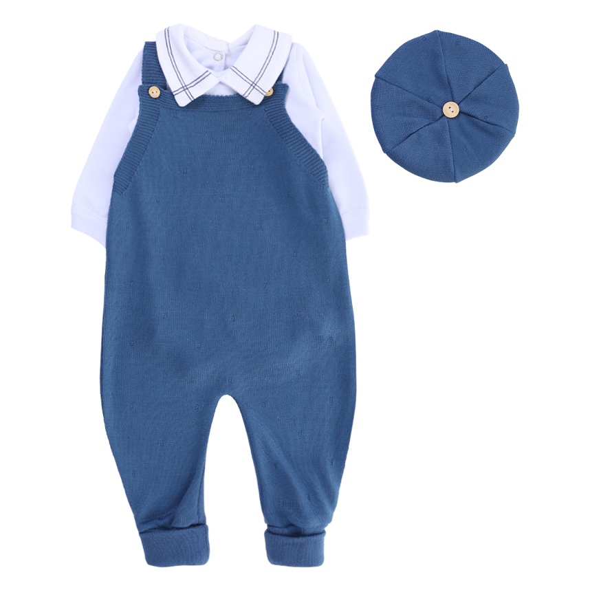 Kit Presente Sanches Menino Jardineira Com 2 Peças Kit Presente Sanches Menino Jardineira Com 2 Peças