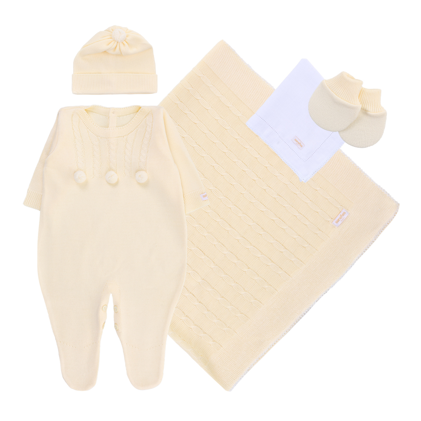 Saída Maternidade Sanches Menino Com 6 Peças