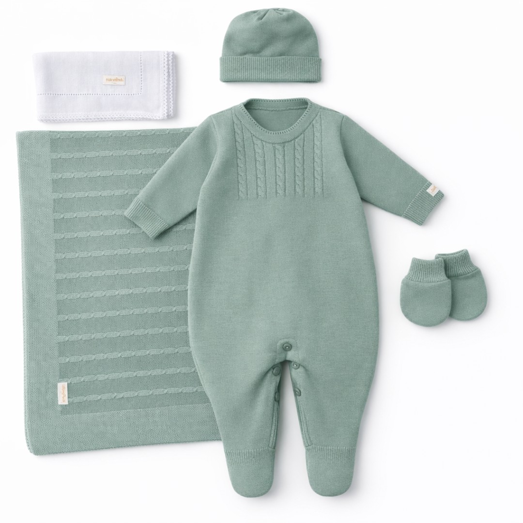 Saída Maternidade Sanches Menino Com 6 Peças