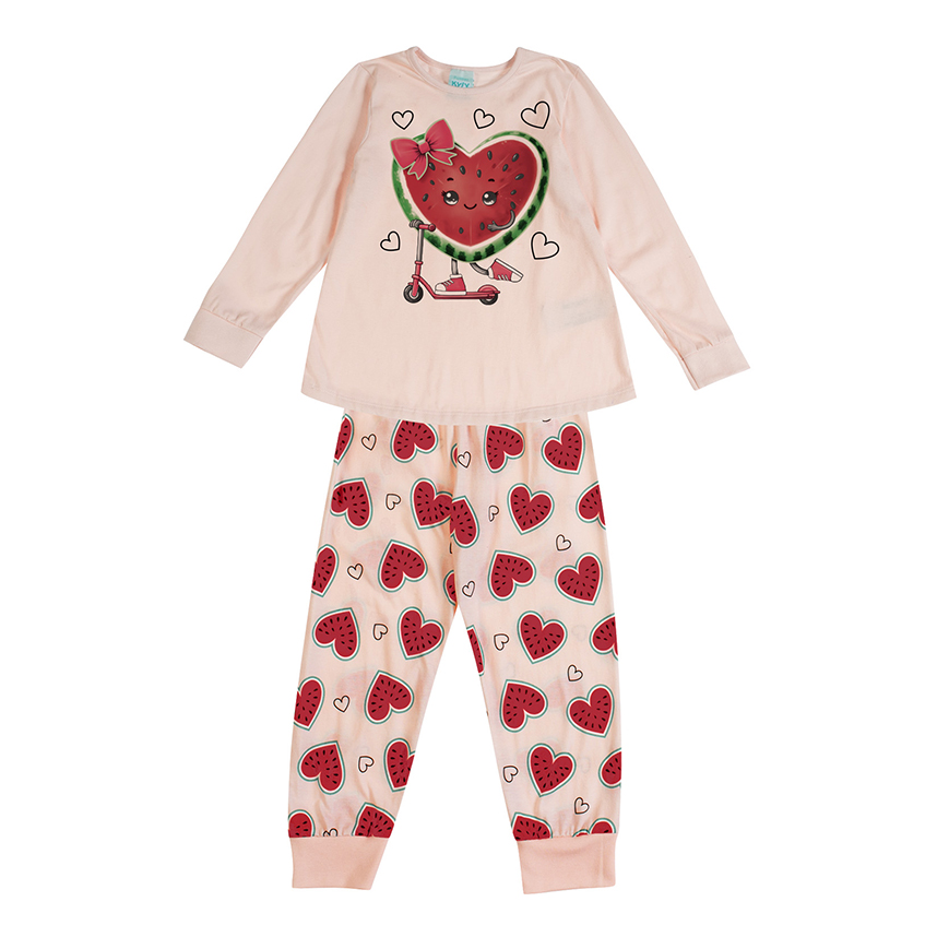 Pijama Infantil Kyly Meia Malha Menina Estampa Melancia