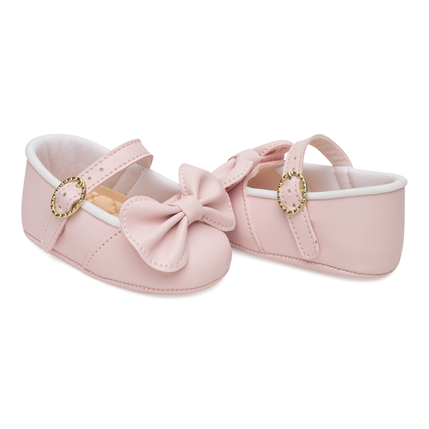 Sapatilha Bebê Pimpolho Com Fivela E Laço