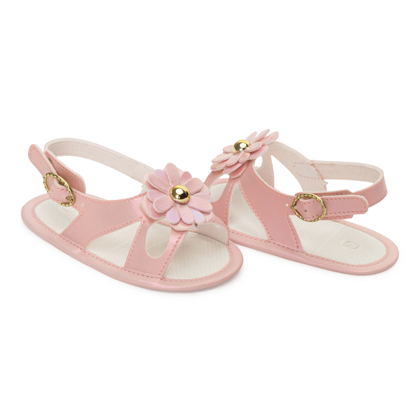 Sandália Bebê Pimpolho Fivela Com Flor Sandália Bebê Pimpolho Fivela Com Flor