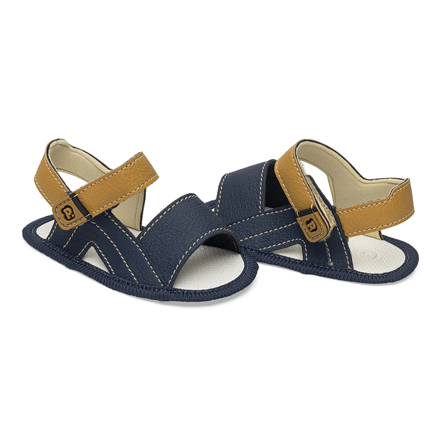 Sandália Bebê Pimpolho Com Velcro E Laço Sandália Bebê Pimpolho Com Velcro E Laço