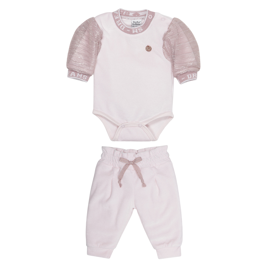 Conjunto Bebê Sonho Mágico Body E Calça 2 Peças
