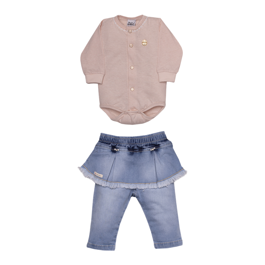 Conjunto Bebê Sonho Mágico Body E Calça 2 Peças