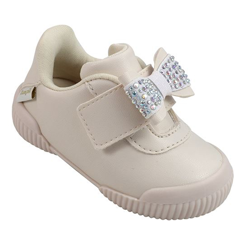 Tênis Infantil Pampili Com Velcro Laço Strass