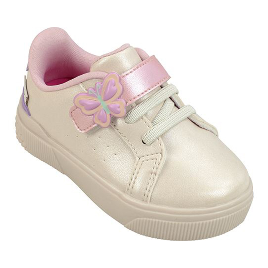 Tênis Infantil Pampili Com Velcro Cadarço E Borboleta Tênis Infantil Pampili Com Velcro Cadarço E Borboleta