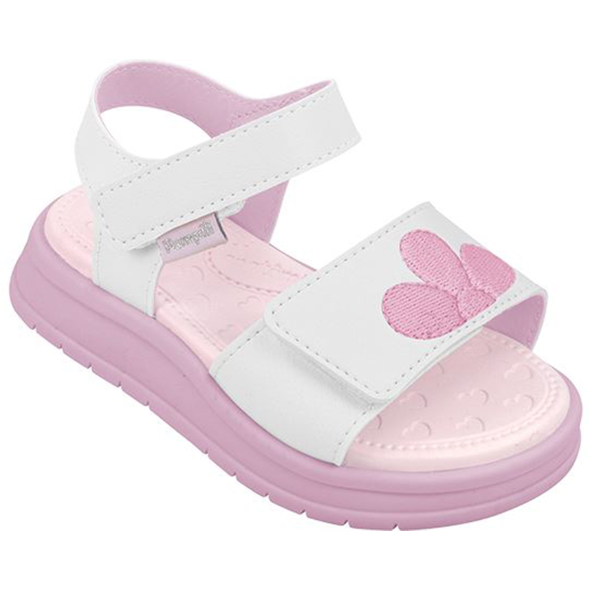 Sandália Infantil Pampili Dois Velcro Bordado Flor Sandália Infantil Pampili Dois Velcro Bordado Flor