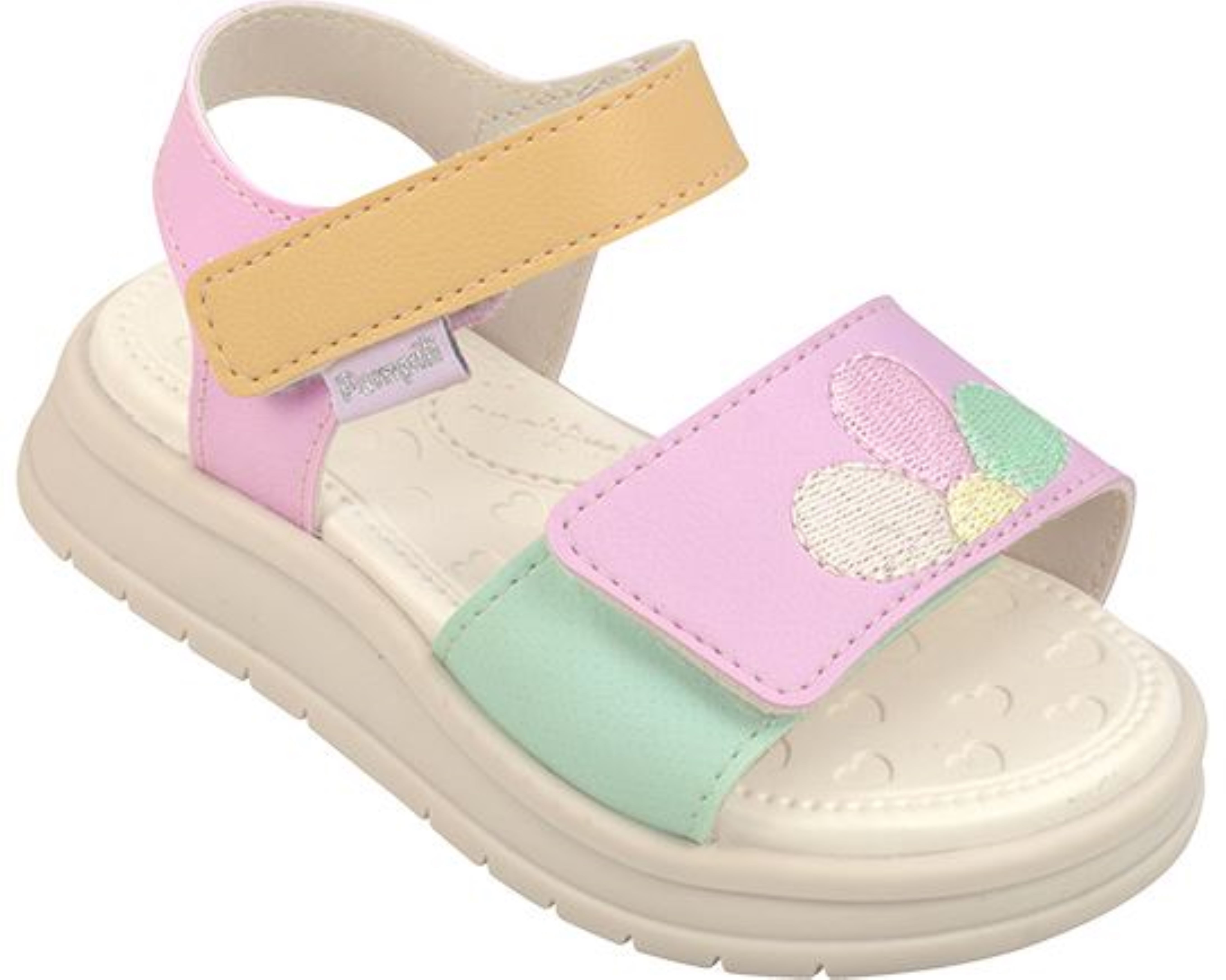 Sandália Infantil Pampili Dois Velcro Bordado Flor Sandália Infantil Pampili Dois Velcro Bordado Flor