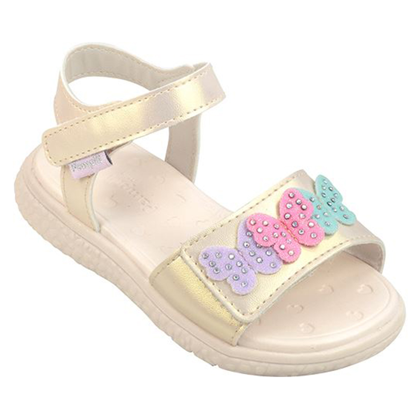 Sandália Infantil Pampili Com Velcro Borboletas E Strass Sandália Infantil Pampili Com Velcro Borboletas E Strass
