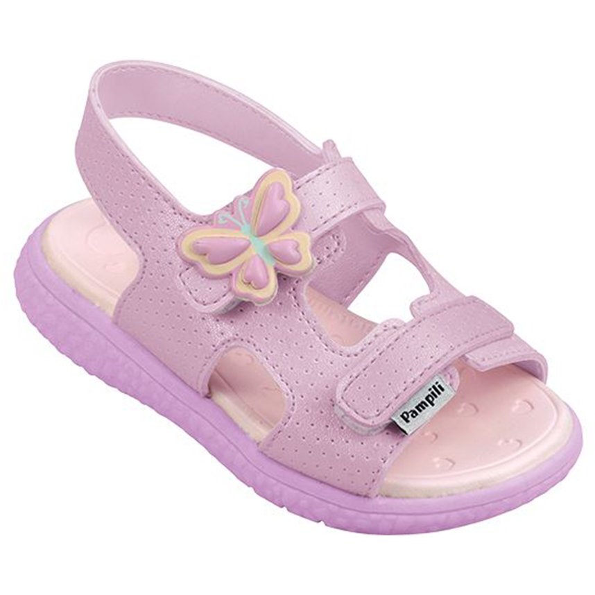 Sandália Infantil Pampili Dois Velcros Borboletas Sandália Infantil Pampili Dois Velcros Borboletas
