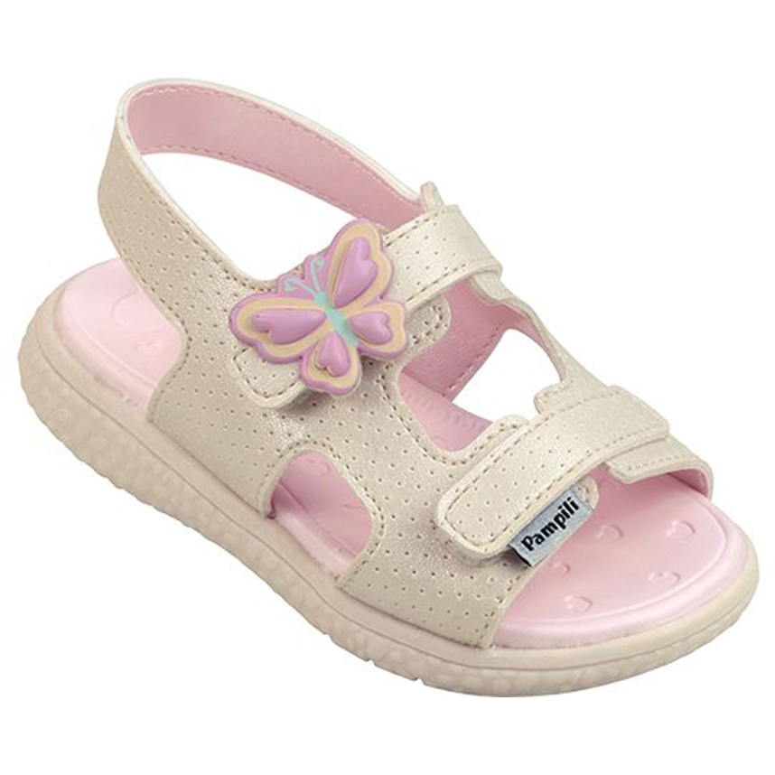 Sandália Infantil Pampili Dois Velcros Borboletas Sandália Infantil Pampili Dois Velcros Borboletas