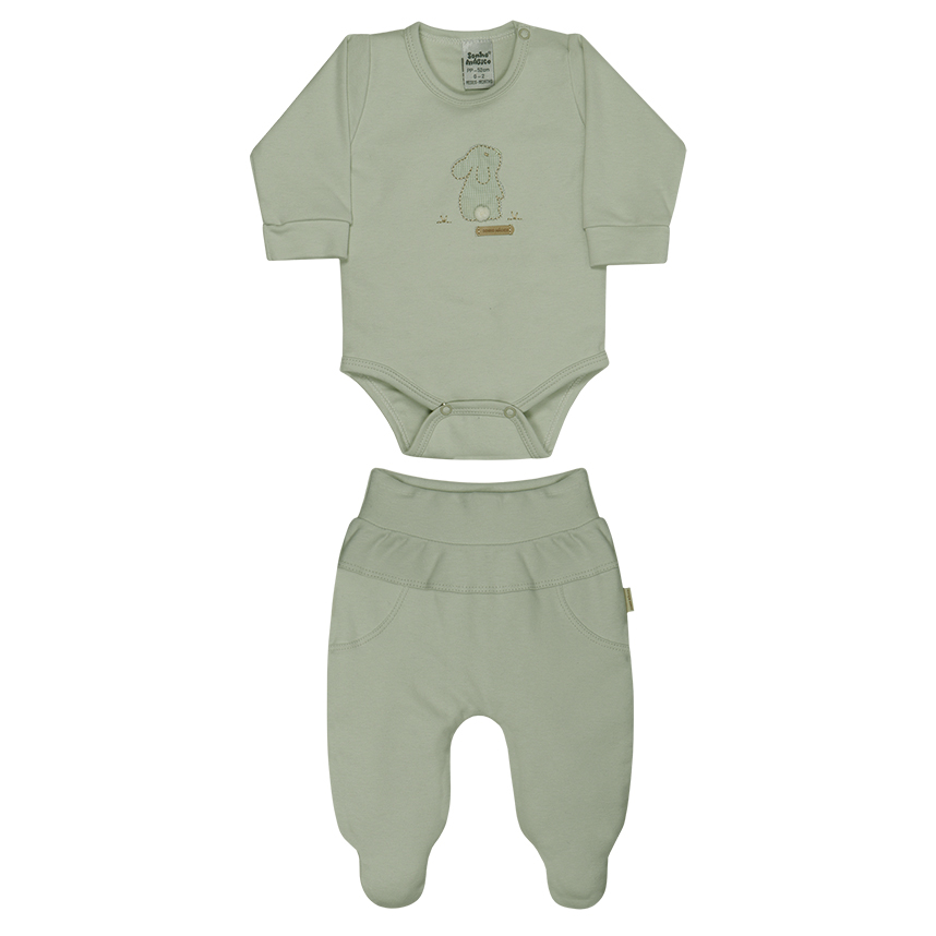 Conjunto Bebê Sonho Mágico Body E Mijão 2 Peças