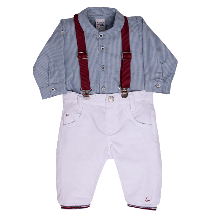 Conjunto Bebê Sonho Mágico Menino 3 Peças