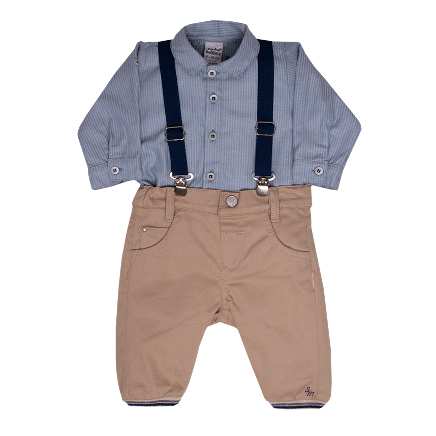 Conjunto Bebê Sonho Mágico Menino 3 Peças