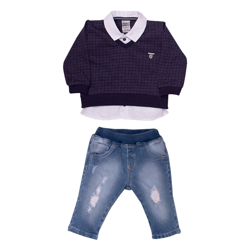 Conjunto Bebê Sonho Mágico Menino 2 Peças