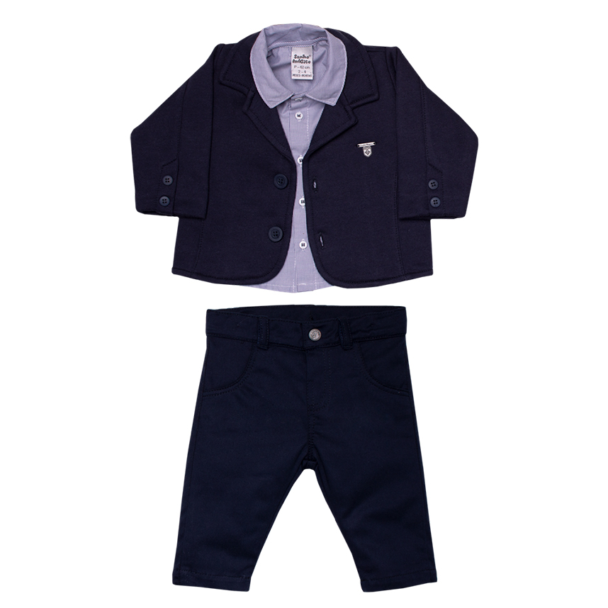 Conjunto Bebê Sonho Mágico Jaqueta E Calça 3 Peças