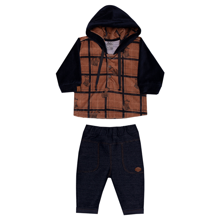 Conjunto Bebê Sonho Mágico Blusão e Calça 2 Peças