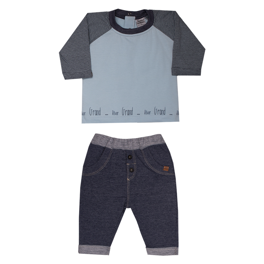 Conjunto Bebê Sonho Mágico Blusa E Calça 2 Peças