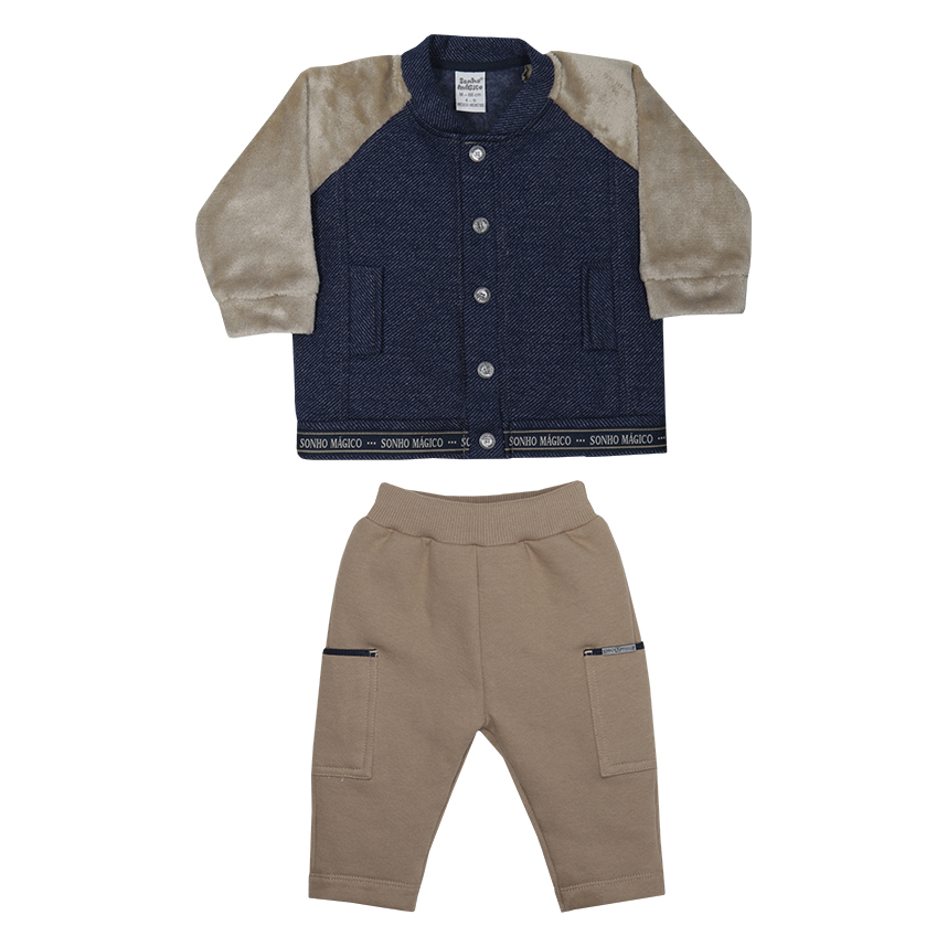 Conjunto Bebê Sonho Mágico Jaqueta Moletom E Calça