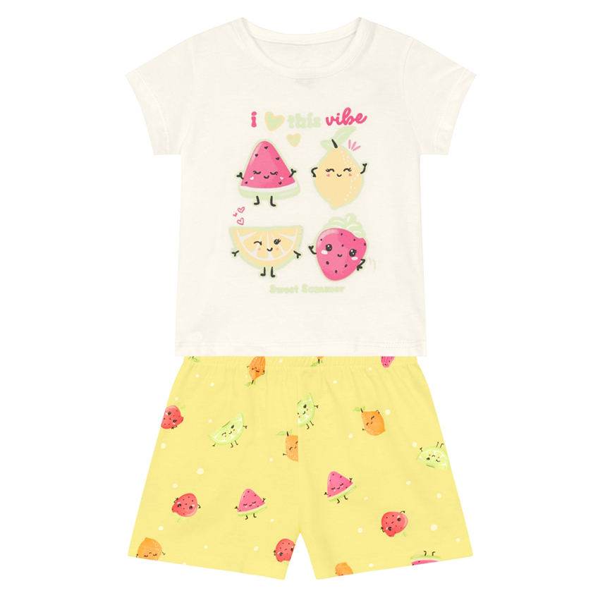 Pijama Infantil Brandili Menina Curto Fruta Sweet
