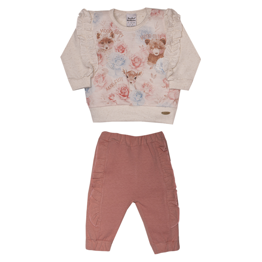 Conjunto Bebê Sonho Mágico Blusa E Calça 2 Peças