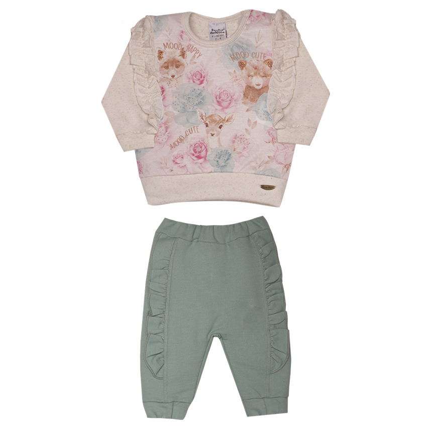 Conjunto Bebê Sonho Mágico Blusa E Calça 2 Peças