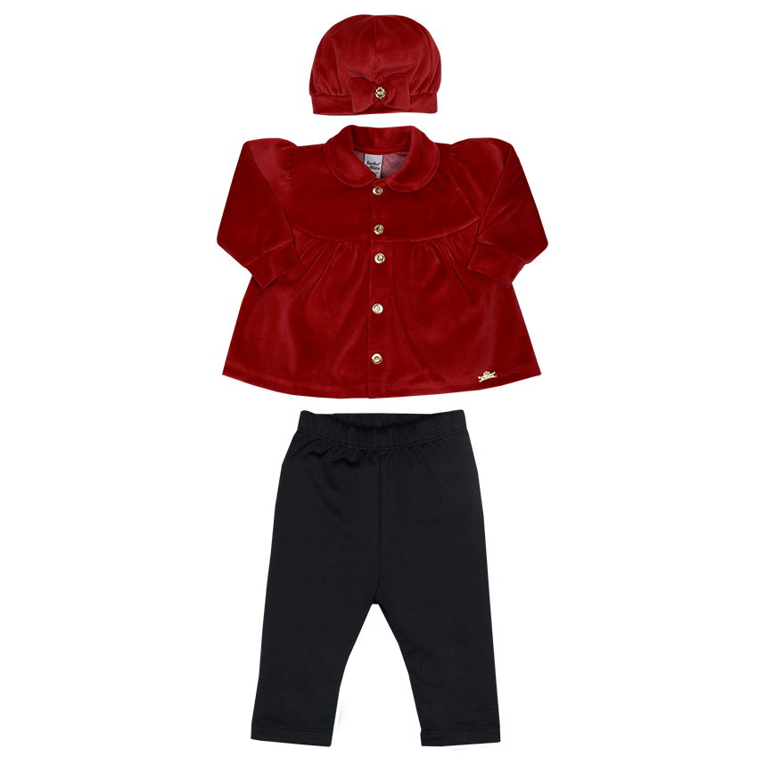 Conjunto Bebê Sonho Mágico Menina 3 Peças