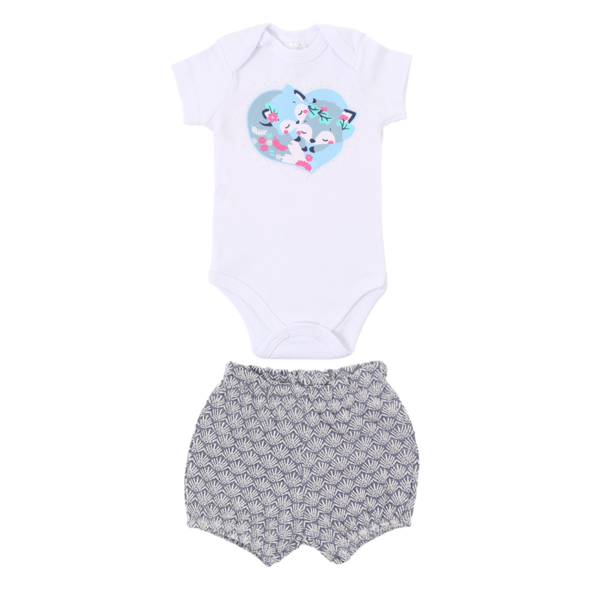 Conjunto Bebê Mini Moon Body Manga Curta E Short Conjunto Bebê Mini Moon Body Manga Curta E Short