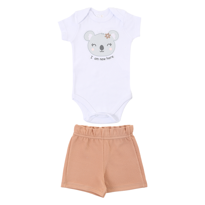 Conjunto Bebê Mini Moon Body Manga Curta E Short Conjunto Bebê Mini Moon Body Manga Curta E Short