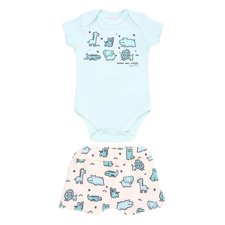 Conjunto Bebê Mini Moon Body Manga Curta E Bermuda Conjunto Bebê Mini Moon Body Manga Curta E Bermuda