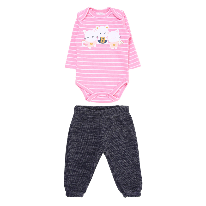 Conjunto Bebê Mini Moon Body Manga Longa E Calça Conjunto Bebê Mini Moon Body Manga Longa E Calça