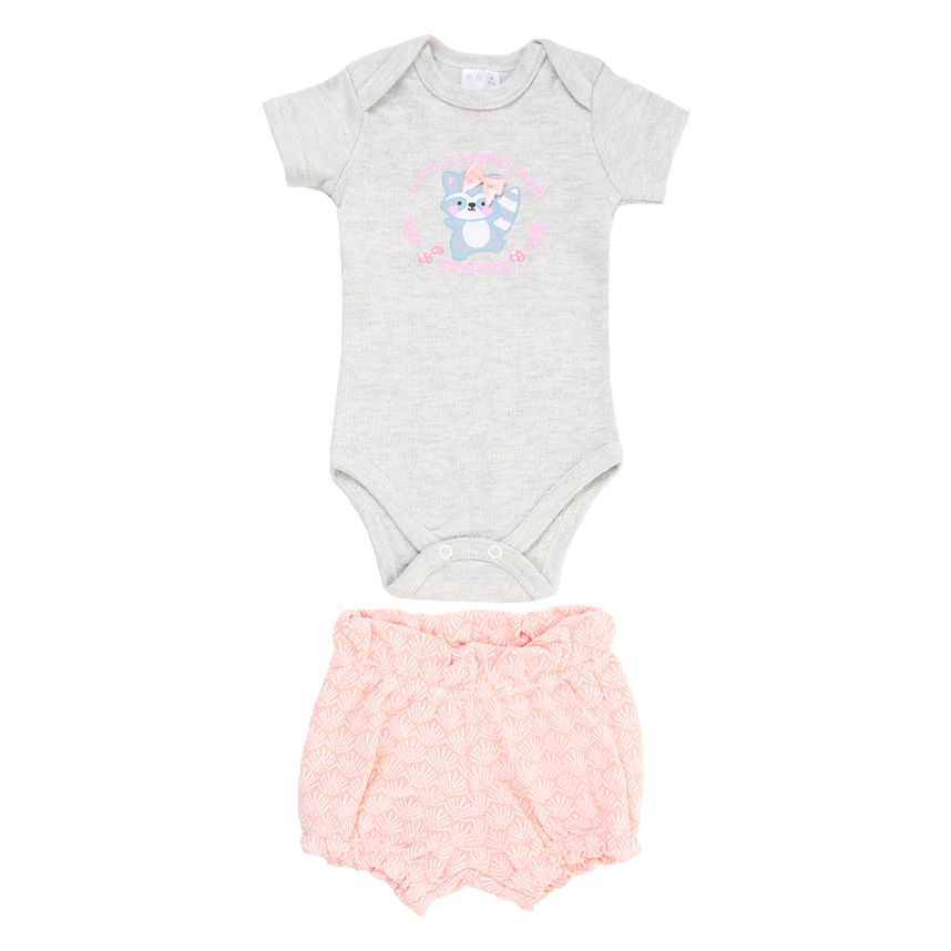Conjunto Bebê Mini Moon Body Manga Curta E Short Conjunto Bebê Mini Moon Body Manga Curta E Short