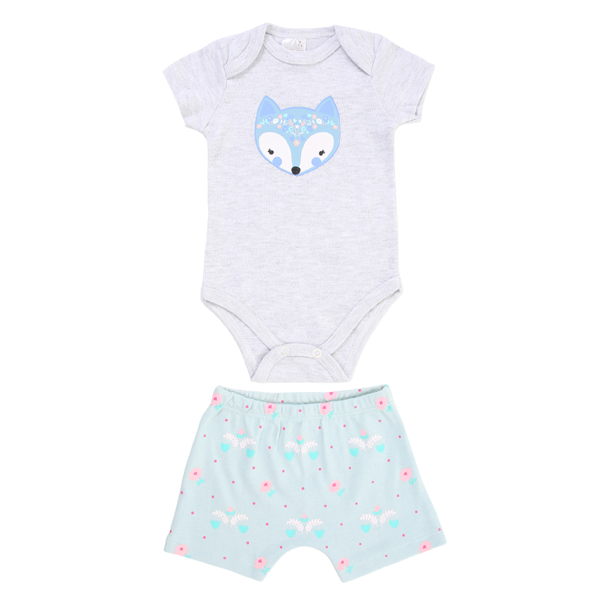Conjunto Bebê Mini Moon Body Manga Curta E Short Conjunto Bebê Mini Moon Body Manga Curta E Short