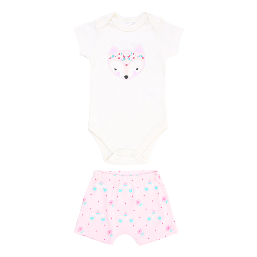 Conjunto Bebê Mini Moon Body Manga Curta E Short Conjunto Bebê Mini Moon Body Manga Curta E Short