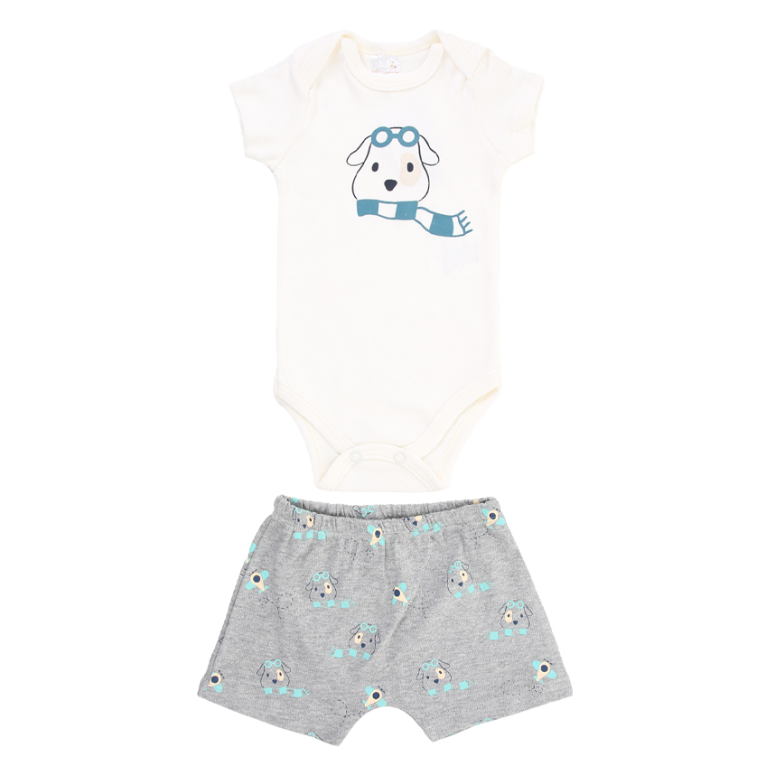 Conjunto Bebê Mini Moon Body Manga Curta E Bermuda Conjunto Bebê Mini Moon Body Manga Curta E Bermuda