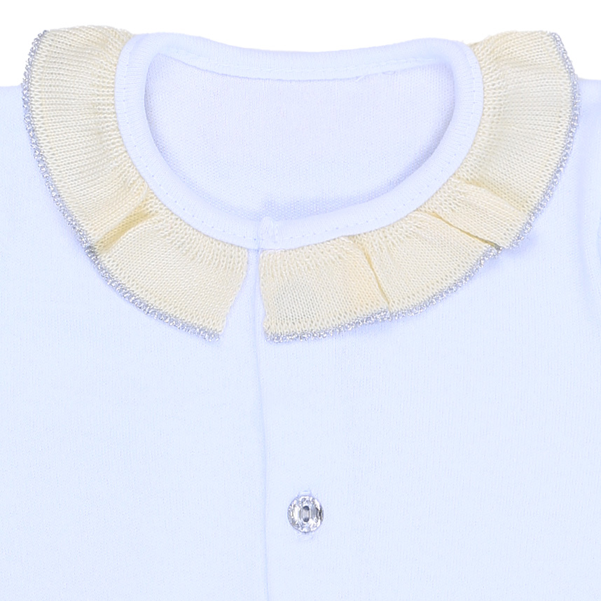 Body Bebê Fofinho Suedine Manga Curta Babado Na Gola Body Bebê Fofinho Suedine Manga Curta Babado Na Gola