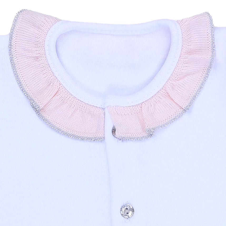 Body Bebê Fofinho Suedine Manga Curta Babado Na Gola Body Bebê Fofinho Suedine Manga Curta Babado Na Gola