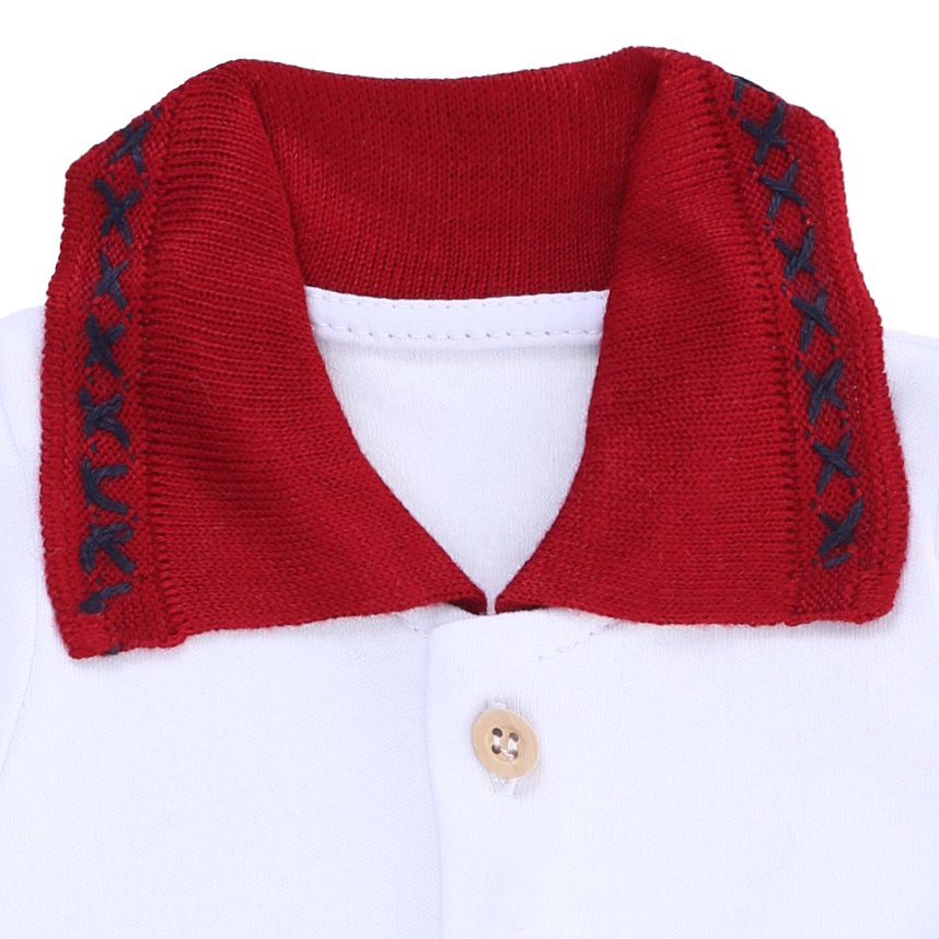 Body Bebê Fofinho Suedine Manga Curta Gola Bordada Body Bebê Fofinho Suedine Manga Curta Gola Bordada