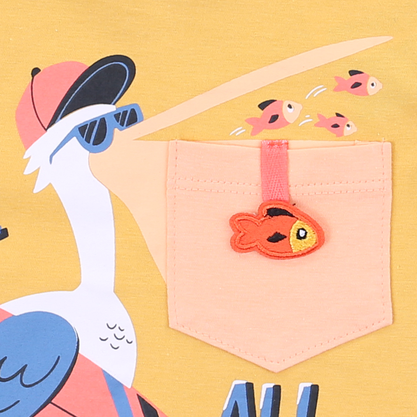 Camiseta Infantil Kookabu Manga Curta Meia Malha Bolsinho Camiseta Infantil Kookabu Manga Curta Meia Malha Bolsinho