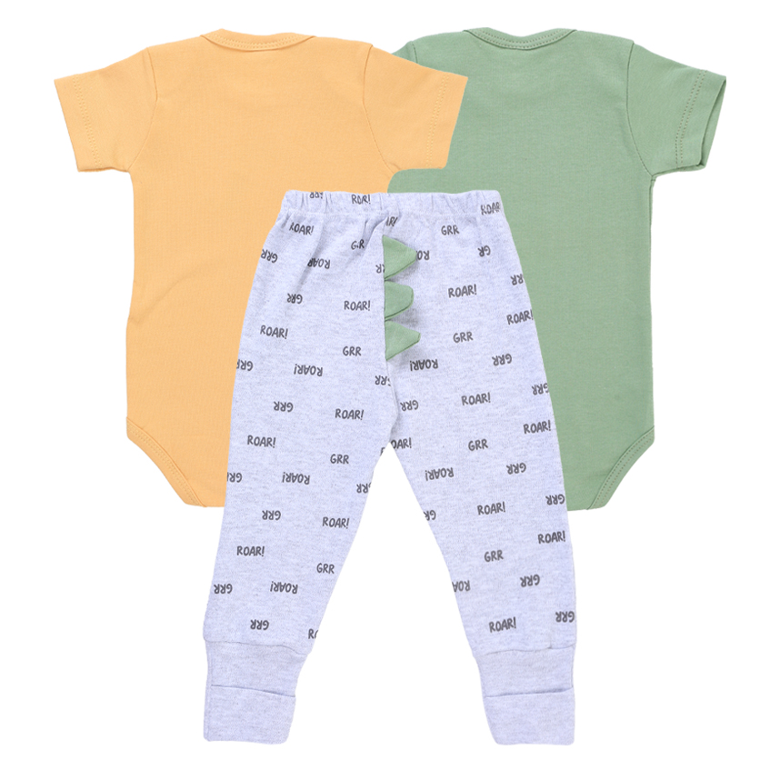 Conjunto Bebê Petutinha Dinossauro 3 Peças