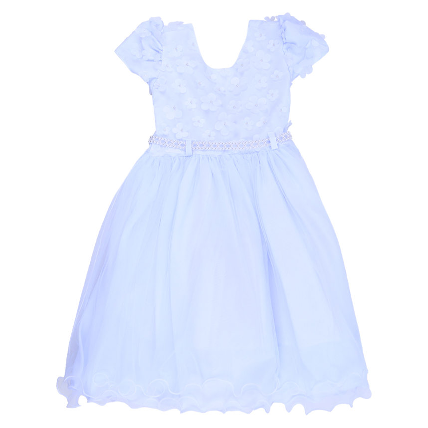 Vestido Infantil Menina Bonita Tule Com Flores