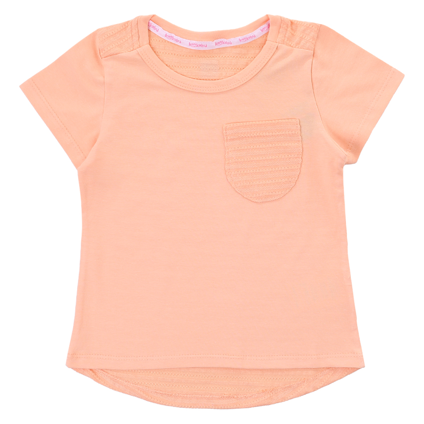 Blusa Infantil Kookabu Manga Curta Bolsinho Frontal