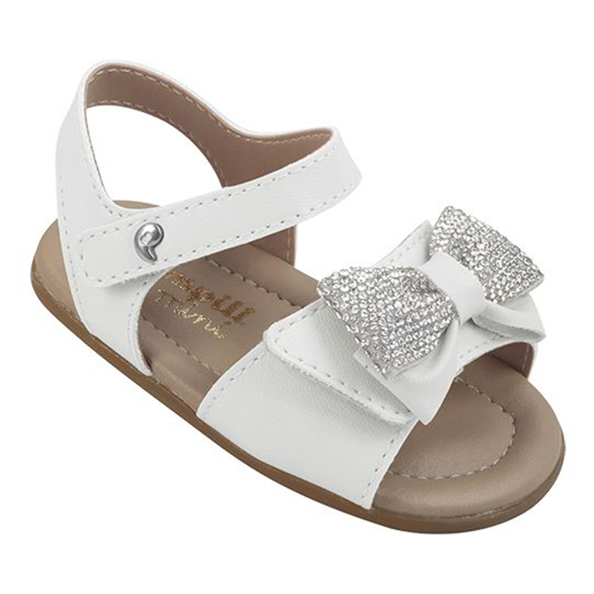 Sandália Bebê Pampili Com Velcro E Laço Sandália Bebê Pampili Com Velcro E Laço