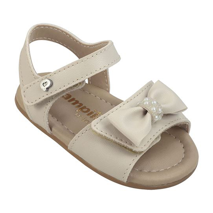 Sandália Bebê Pampili Com Velcro E Laço Sandália Bebê Pampili Com Velcro E Laço