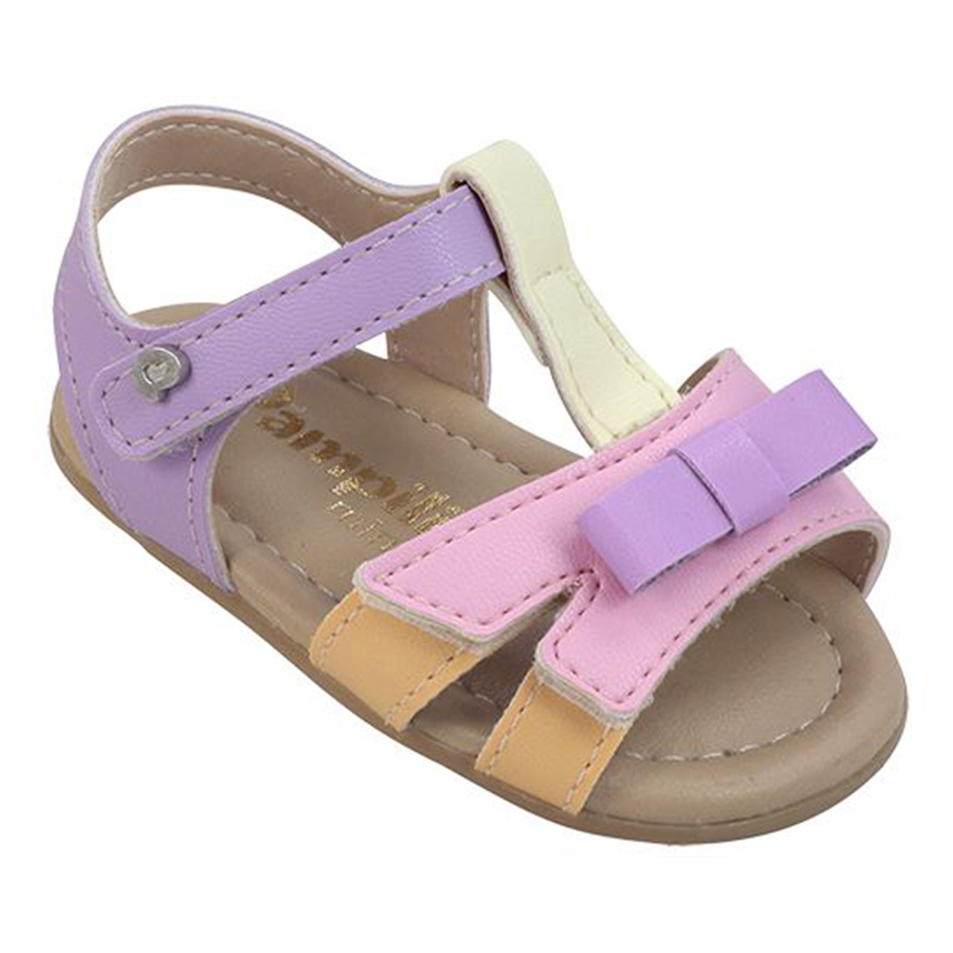 Sandália Bebê Pampili Com Velcro E Laço Sandália Bebê Pampili Com Velcro E Laço