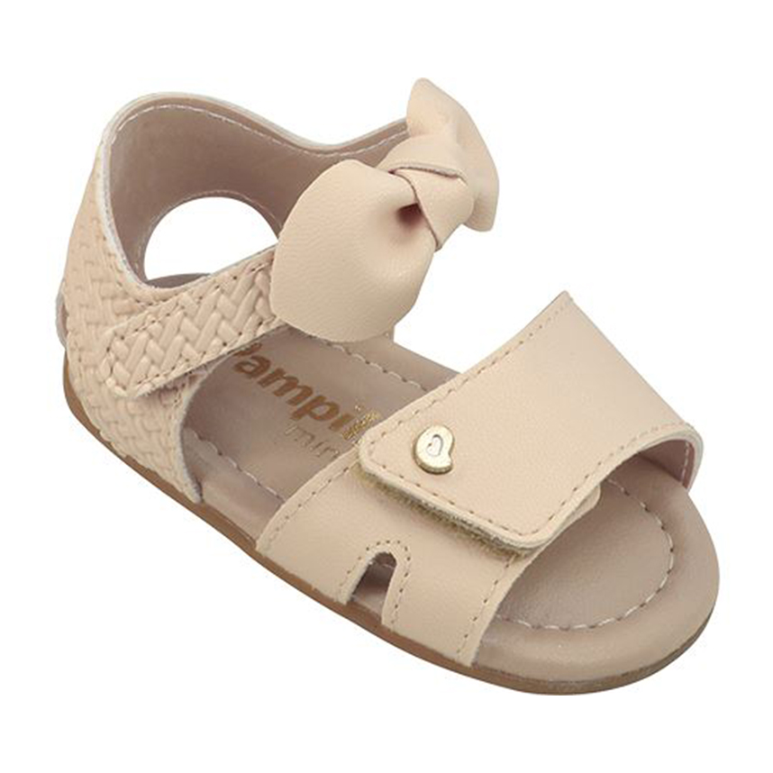 Sandália Bebê Pampili Com Velcro Com  Laço Sandália Bebê Pampili Com Velcro Com  Laço