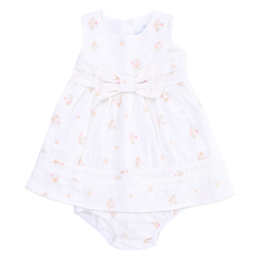 Vestido Bebê Tip Top Estampa Flores Com Calcinha 2 Peças Vestido Bebê Tip Top Estampa Flores Com Calcinha 2 Peças